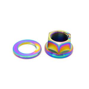 tlc0027-nut-with-spacer-for-axle-tlc-bikes-titanium-rainbow-14-mm